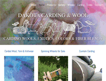 Tablet Screenshot of dakotacardingandwool.com
